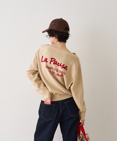 Rouge vif Anna(ルージュヴィフアンナ)の「ラパウザロゴニット(ニット/セーター・レディース・ベージュ/ネイビー・フリー)」の19枚目の写真