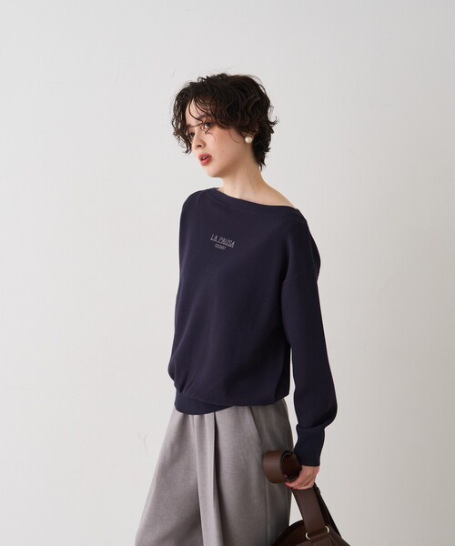 Rouge vif Anna(ルージュヴィフアンナ)の「ラパウザロゴニット(ニット/セーター・レディース・ベージュ/ネイビー・フリー)」の12枚目の写真