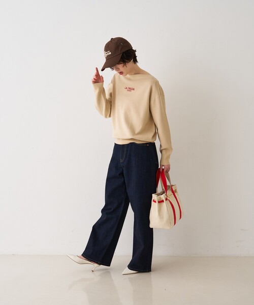 Rouge vif Anna(ルージュヴィフアンナ)の「ラパウザロゴニット(ニット/セーター・レディース・ベージュ/ネイビー・フリー)」の9枚目の写真