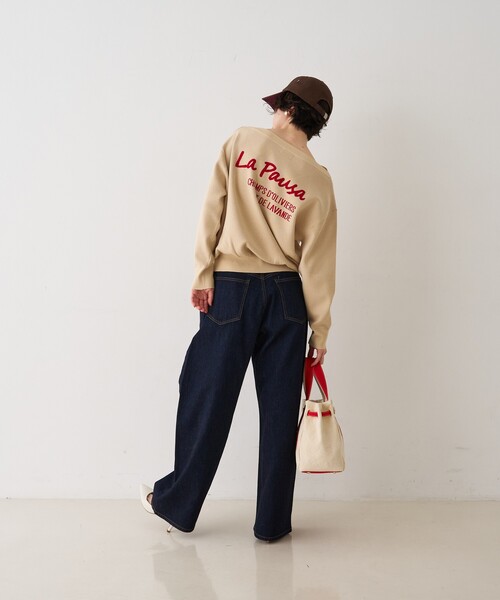 Rouge vif Anna(ルージュヴィフアンナ)の「ラパウザロゴニット(ニット/セーター・レディース・ベージュ/ネイビー・フリー)」の7枚目の写真