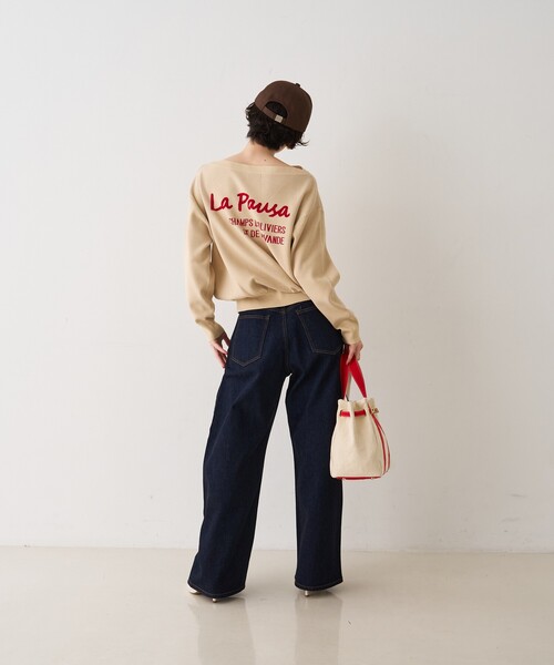 Rouge vif Anna(ルージュヴィフアンナ)の「ラパウザロゴニット(ニット/セーター・レディース・ベージュ/ネイビー・フリー)」の6枚目の写真