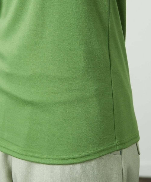 Jocomomola(ホコモモラ)の「ベアスムース 配色フラワー刺繍カットソー(Tシャツ/カットソー・レディース・ブルー/グリーン/アイボリー/ライトピンク・40)」の14枚目の写真