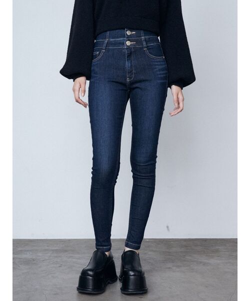 EMODA(エモダ)の「【ELDER】SYM H/W DENIM(デニムパンツ・レディース・ブラック/インディゴブルー・MEDIUM/SMALL/X-SMALL)」の1枚目の写真