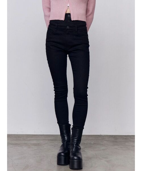 EMODA(エモダ)の「【ELDER】SYM H/W DENIM(デニムパンツ・レディース・ブラック/インディゴブルー・MEDIUM/SMALL/X-SMALL)」の4枚目の写真