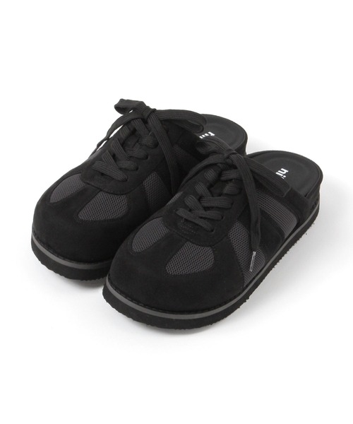 niko and...（ニコアンド）の「オリジナルスライドスニーカー（スニーカー・レディース・グリーン/その他1/ブラック・SMALL/MEDIUM/LARGE）」の2枚目の写真