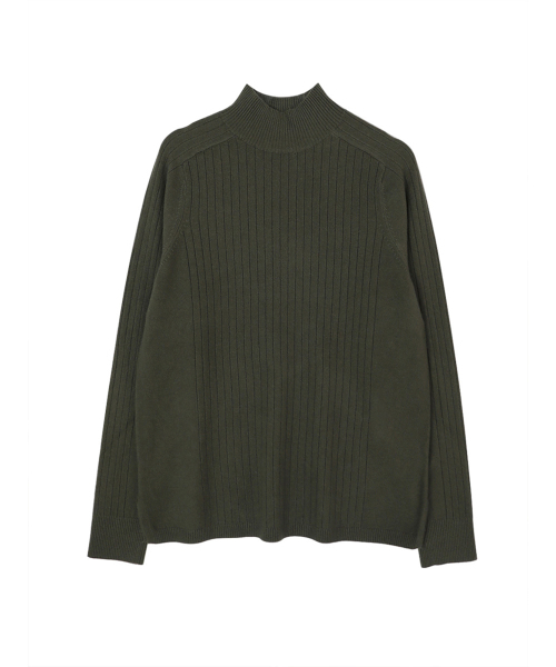 VASCARA(バスカラ)の「Ribbed Half-neck Knitwear (8colors)(ニット/セーター・レディース・カーキ/ライトベージュ/アイボリー/ブラック/ブラウン/ライトグレー/マスタード/パープル・FREE)」の10枚目の写真