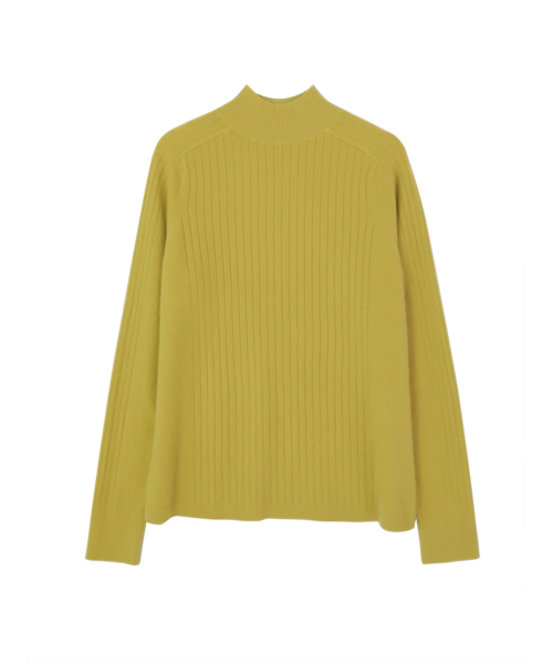 VASCARA(バスカラ)の「Ribbed Half-neck Knitwear (8colors)(ニット/セーター・レディース・カーキ/ライトベージュ/アイボリー/ブラック/ブラウン/ライトグレー/マスタード/パープル・FREE)」の16枚目の写真