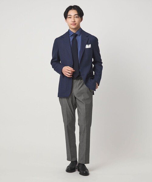 green label relaxing(グリーンレーベルリラクシング)の「エブリット TCPU オックス スリム スラックス -ストレッチ-(スラックス・メンズ・グレー系/ベージュ/ダークグレー・S/M/L/XL)」の4枚目の写真