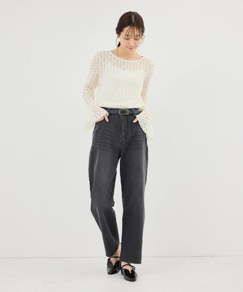 ROPE' PICNIC(ロペピクニック)の「ウエストシェイプハイライズマムジーンズ(デニムパンツ・レディース・ブラック/ブルー/ブルー系その他5・X-SMALL/S/M/L/XL)」の6枚目の写真