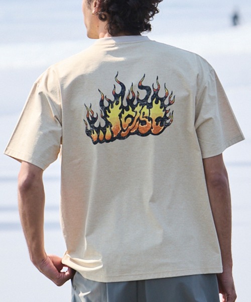 lost(ロスト)の「lost/ロスト 水着 ラッシュガード 半袖 Tシャツ UVカット 速乾 ストレッチ 水陸両用 LM6S-4302(Tシャツ/カットソー・メンズ・シアン/ホワイト/ベージュ・XL/L/M)」の2枚目の写真