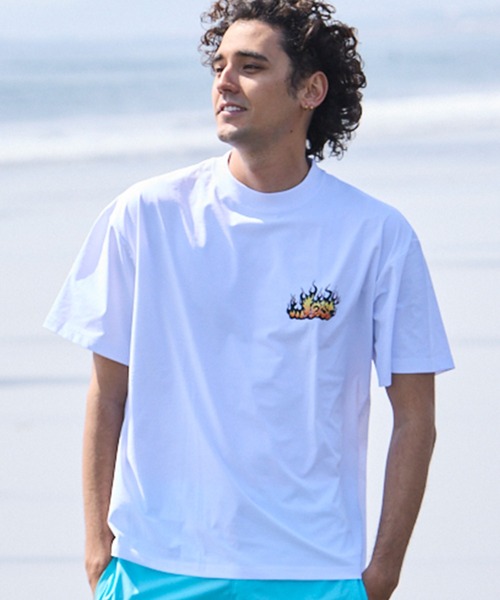 lost(ロスト)の「lost/ロスト 水着 ラッシュガード 半袖 Tシャツ UVカット 速乾 ストレッチ 水陸両用 LM6S-4302(Tシャツ/カットソー・メンズ・シアン/ホワイト/ベージュ・XL/L/M)」の5枚目の写真