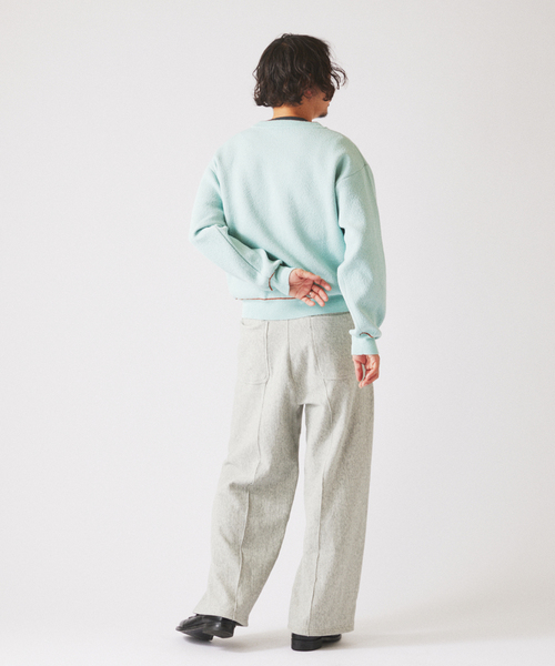 JOURNAL STANDARD relume（ジャーナルスタンダード　レリューム）の「ドライタッチ ブークレ Vネック カーディガン（カーディガン/ボレロ・メンズ・ベージュ/サックスブルー/ピンク・LARGE/MEDIUM）」の18枚目の写真