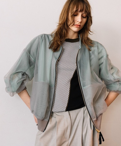 AULA AILA（アウラアイラ）の「3WAYリバーシブルシアーブルゾン（ブルゾン・レディース・ライトブルー/ブラック/グレー・0）」の13枚目の写真