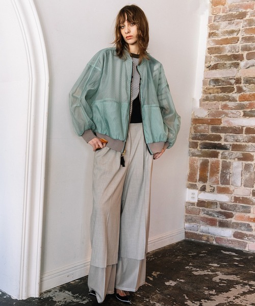 AULA AILA（アウラアイラ）の「3WAYリバーシブルシアーブルゾン（ブルゾン・レディース・ライトブルー/ブラック/グレー・0）」の19枚目の写真