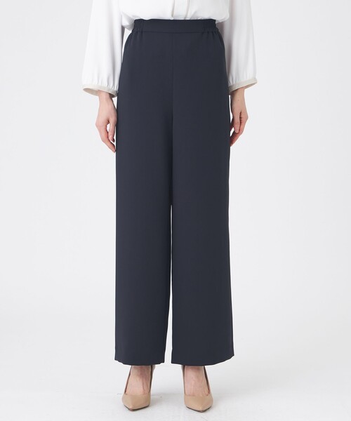 TRANS WORK（トランスワーク）の「【L】【ウォッシャブル】ソフトダブルクロスパンツ（その他パンツ・レディース・チャコールグレー/ネイビー・44/46）」の8枚目の写真