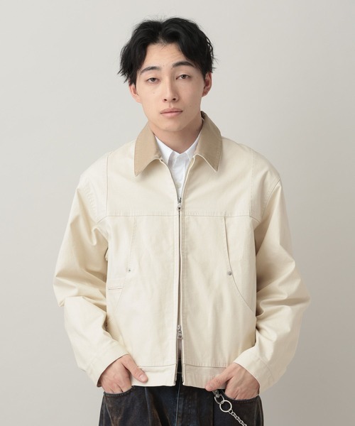 RAGEBLUE（レイジブルー）の「TC Duck Zip Short Worker Jaket/ジップショートワークジャケット【セットアップ対応】（ブルゾン・メンズ・ライトグリーン/ホワイト/ブラック・MEDIUM/LARGE）」の7枚目の写真