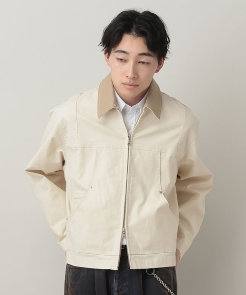 RAGEBLUE（レイジブルー）の「TC Duck Zip Short Worker Jaket/ジップショートワークジャケット【セットアップ対応】（ブルゾン・メンズ・ライトグリーン/ホワイト/ブラック・MEDIUM/LARGE）」の8枚目の写真