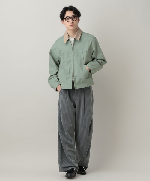 RAGEBLUE（レイジブルー）の「TC Duck Zip Short Worker Jaket/ジップショートワークジャケット【セットアップ対応】（ブルゾン・メンズ・ライトグリーン/ホワイト/ブラック・MEDIUM/LARGE）」の16枚目の写真