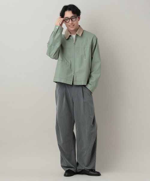 RAGEBLUE（レイジブルー）の「TC Duck Zip Short Worker Jaket/ジップショートワークジャケット【セットアップ対応】（ブルゾン・メンズ・ライトグリーン/ホワイト/ブラック・MEDIUM/LARGE）」の17枚目の写真