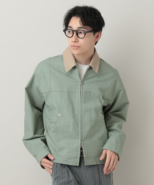 RAGEBLUE（レイジブルー）の「TC Duck Zip Short Worker Jaket/ジップショートワークジャケット【セットアップ対応】（ブルゾン・メンズ・ライトグリーン/ホワイト/ブラック・MEDIUM/LARGE）」の21枚目の写真
