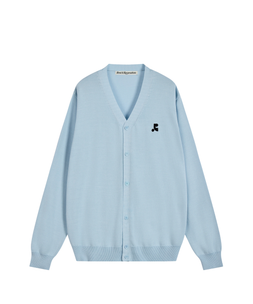 LOOSE FIT KNIT CARDIGAN — вязаный кардиган, небесно-голубой