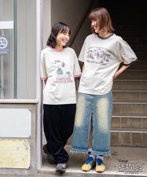 FRUIT OF THE LOOM(フルーツオブザルーム)の「FTL x PEANUTS 19/-スラブ天竺6 / ピーナッツコラボ 半袖Tシャツ / NO DAY LIKE GAME DAY(Tシャツ/カットソー・メンズ・アイボリー・S/M/L)」の8枚目の写真