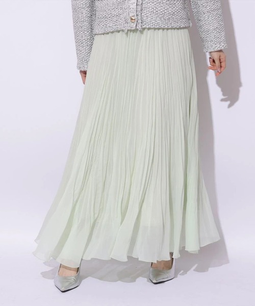 Mystrada（マイストラーダ）の「ワッシャースカート（スカート・レディース・オフホワイト/チャコールグレー/ミント・36/34/38）」の3枚目の写真