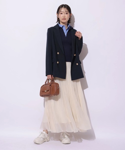 Mystrada（マイストラーダ）の「ワッシャースカート（スカート・レディース・オフホワイト/チャコールグレー/ミント・36/34/38）」の10枚目の写真