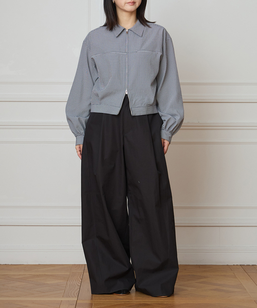 IENA LA BOUCLE（イエナラブークル）の「IENA LA BOUCLE コットンウェザーバレルパンツ（スラックス・レディース・ブラウン/ナチュラル/ブラック・40/38/36/34）」の12枚目の写真