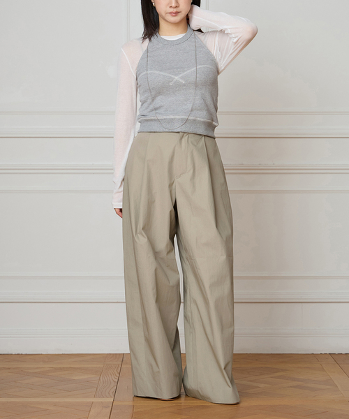 IENA LA BOUCLE（イエナラブークル）の「IENA LA BOUCLE コットンウェザーバレルパンツ（スラックス・レディース・ブラウン/ナチュラル/ブラック・40/38/36/34）」の14枚目の写真