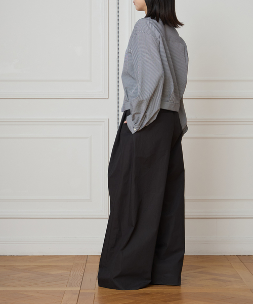 IENA LA BOUCLE（イエナラブークル）の「IENA LA BOUCLE コットンウェザーバレルパンツ（スラックス・レディース・ブラウン/ナチュラル/ブラック・40/38/36/34）」の20枚目の写真