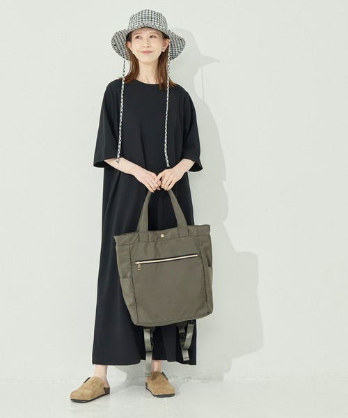 coca(coca)(コカ)の「3wayマルチポケットママリュック(バックパック/リュック・レディース・カーキ/ブラック・ONE SIZE)」の7枚目の写真
