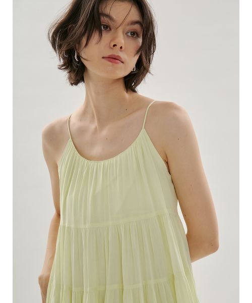 emmi(エミ)の「コットンボリュームティアードワンピース(ワンピース・レディース・イエロー/ブラック/ブルー・0/1)」の8枚目の写真