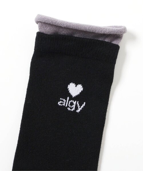 algy(アルジー)の「レイヤード風ハイソックス(ソックス/靴下・キッズ・グレー/ブラック・21/24)」の5枚目の写真