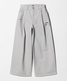 FILL THE BILL（フィルザビル）の「＜FILL THE BILL＞タック ワイド デニムパンツ（デニムパンツ）」