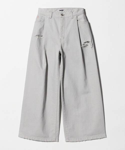 FILL THE BILL（フィルザビル）の「＜FILL THE BILL＞タック ワイド デニムパンツ（デニムパンツ・レディース・コバルトブルー/ライトグレー・26/27/28）」の2枚目の写真