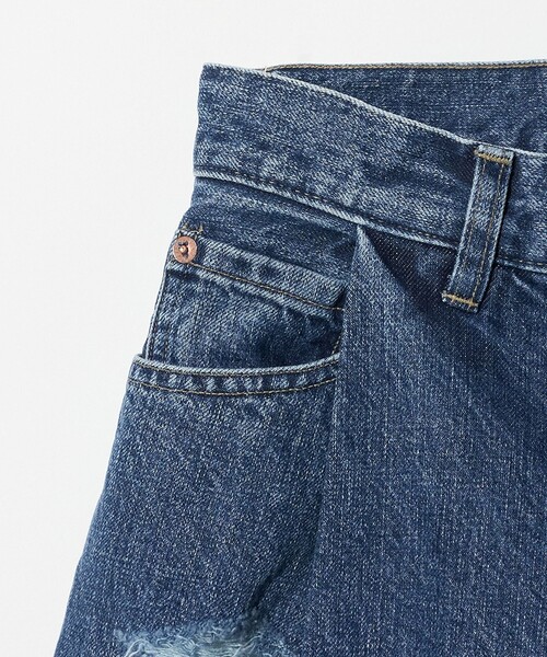 FILL THE BILL（フィルザビル）の「＜FILL THE BILL＞タック ワイド デニムパンツ（デニムパンツ・レディース・コバルトブルー/ライトグレー・26/27/28）」の6枚目の写真