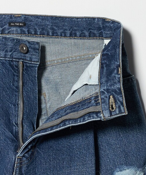FILL THE BILL（フィルザビル）の「＜FILL THE BILL＞タック ワイド デニムパンツ（デニムパンツ・レディース・コバルトブルー/ライトグレー・26/27/28）」の11枚目の写真