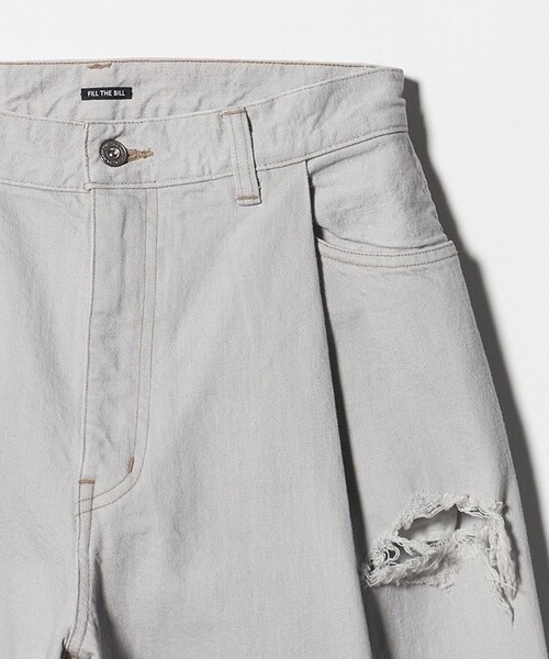 FILL THE BILL（フィルザビル）の「＜FILL THE BILL＞タック ワイド デニムパンツ（デニムパンツ・レディース・コバルトブルー/ライトグレー・26/27/28）」の16枚目の写真