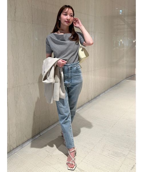 FRAY I.D（フレイアイディー）の「ドレープネックオフショルカットソー／ウォッシャブル（Tシャツ/カットソー・レディース・ライトブルー/その他/ホワイト/ピンク/ブラウン/チャコールグレー/ネイビー・1/0）」の13枚目の写真