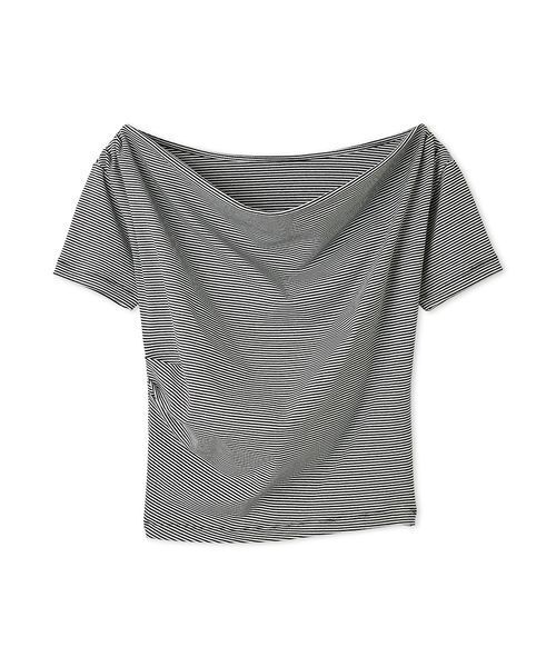 FRAY I.D（フレイアイディー）の「ドレープネックオフショルカットソー／ウォッシャブル（Tシャツ/カットソー・レディース・ライトブルー/その他/ホワイト/ピンク/ブラウン/チャコールグレー/ネイビー・1/0）」の14枚目の写真