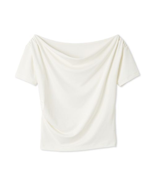 FRAY I.D（フレイアイディー）の「ドレープネックオフショルカットソー／ウォッシャブル（Tシャツ/カットソー・レディース・ライトブルー/その他/ホワイト/ピンク/ブラウン/チャコールグレー/ネイビー・1/0）」の16枚目の写真