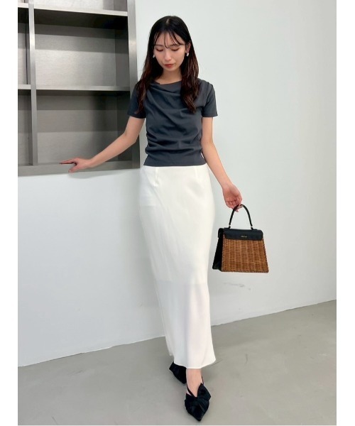 FRAY I.D(フレイアイディー)の「ドレープネックオフショルカットソー/ウォッシャブル(Tシャツ/カットソー・レディース・ライトブルー/その他/ホワイト/ピンク/ブラウン/チャコールグレー/ネイビー・1/0)」の17枚目の写真