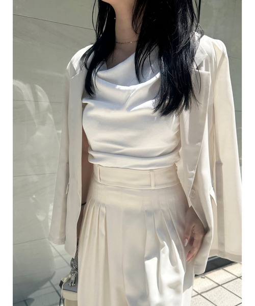 FRAY I.D(フレイアイディー)の「ドレープネックオフショルカットソー/ウォッシャブル(Tシャツ/カットソー・レディース・ライトブルー/その他/ホワイト/ピンク/ブラウン/チャコールグレー/ネイビー・1/0)」の21枚目の写真