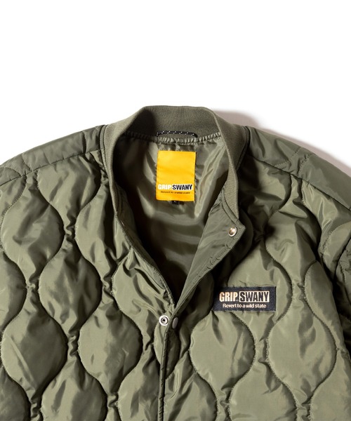 GRIP SWANY(グリップスワニー)の「【GSMJ-054】 WATER REPELLENT QUILTING BLOUSON(ブルゾン・メンズ・オリーブ/カーキ・M/L/XL/XXL)」の8枚目の写真