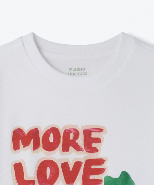 MUSINSA STANDARD KIDS（ムシンサスタンダードキッズ）の「モアラブ リラックスティーシャツ [ホワイト]（Tシャツ/カットソー・レディース・その他・100/110/120/130/140/150/160）」の4枚目の写真