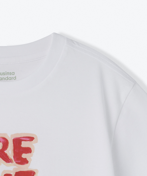 MUSINSA STANDARD KIDS（ムシンサスタンダードキッズ）の「モアラブ リラックスティーシャツ [ホワイト]（Tシャツ/カットソー・レディース・その他・100/110/120/130/140/150/160）」の5枚目の写真