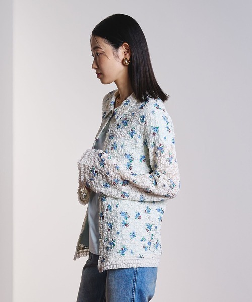 ROSE BUD(ローズバッド)の「(CREOLME)FLORAL LACE TOP(Tシャツ/カットソー・レディース・オフホワイト・ONE SIZE)」の3枚目の写真