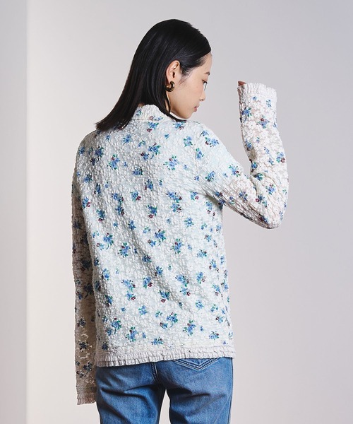 ROSE BUD(ローズバッド)の「(CREOLME)FLORAL LACE TOP(Tシャツ/カットソー・レディース・オフホワイト・ONE SIZE)」の4枚目の写真