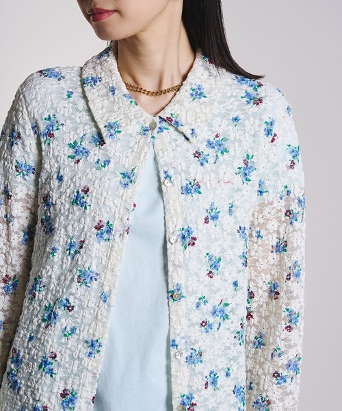 ROSE BUD(ローズバッド)の「(CREOLME)FLORAL LACE TOP(Tシャツ/カットソー・レディース・オフホワイト・ONE SIZE)」の9枚目の写真